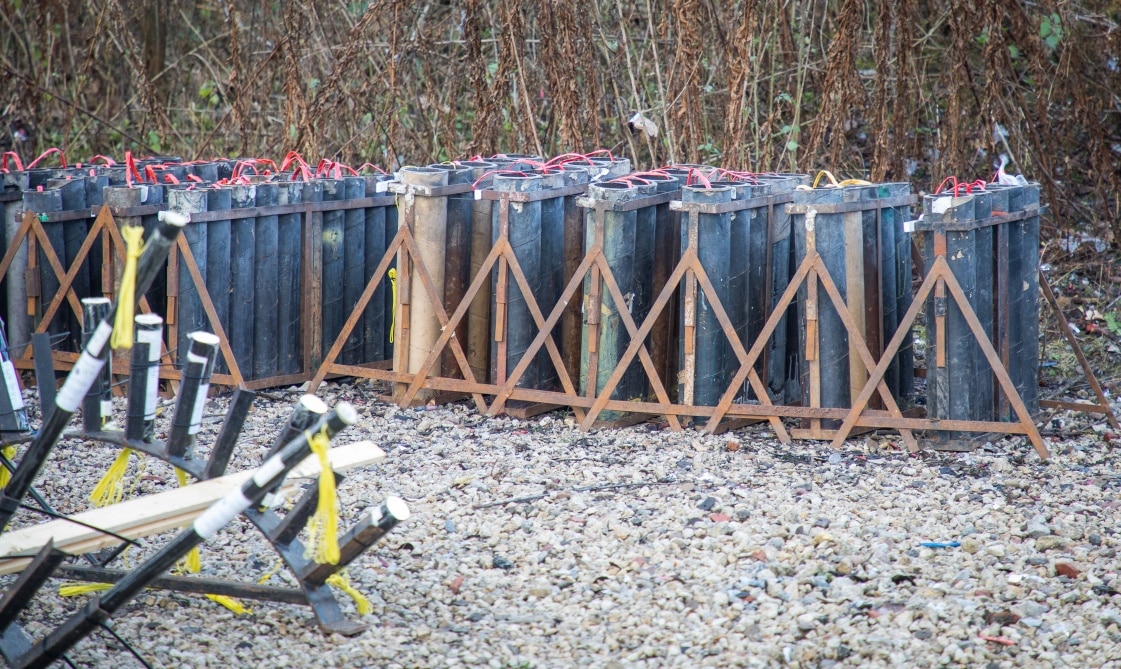 mortar set up